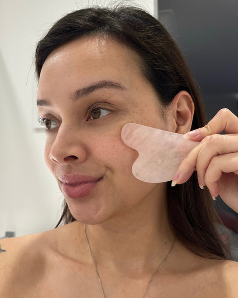 Gua Sha & Jade Roller Set for Facial Sculpting & Skin Detox