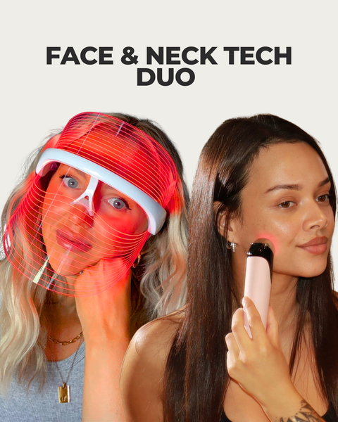 Face & Neck Tech Duo - LED Mask & GlowLift Wand Face and Neck Device