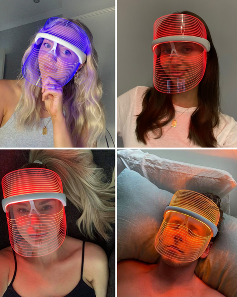 Luxe Glow Trio – LED Mask + Eye & Collagen Masks